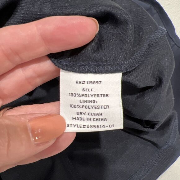 Eclair Dress Women M Blue Shift Cross Cross Back Chic Glam Capsule - Picture 9 of 12